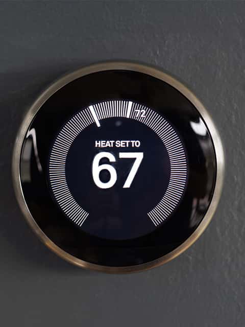 Smart thermostat installation.