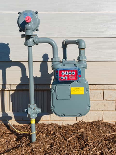 Gas line installation.
