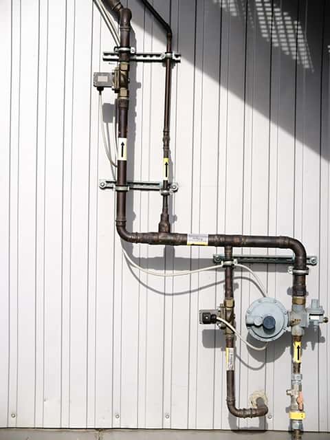 Gas lines .